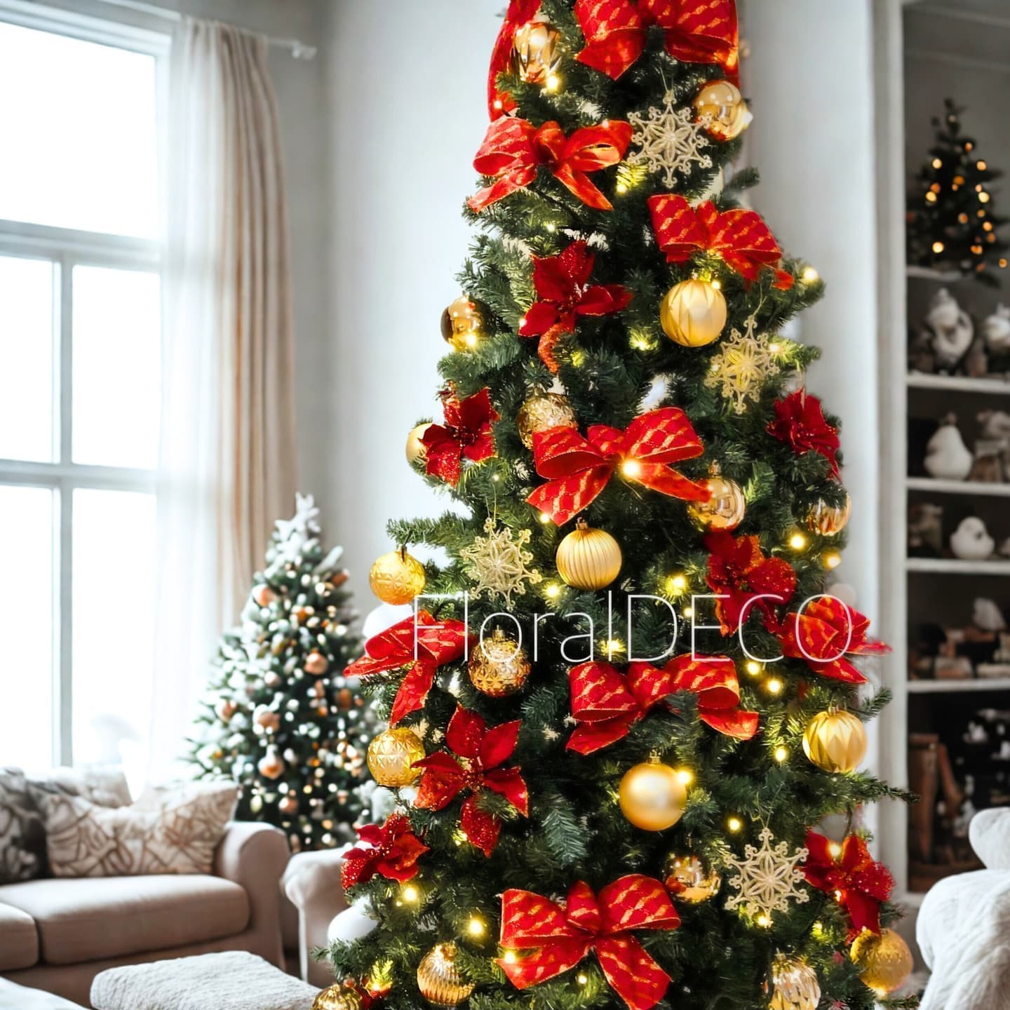 企業や店舗向けのクリスマスツリー装飾例