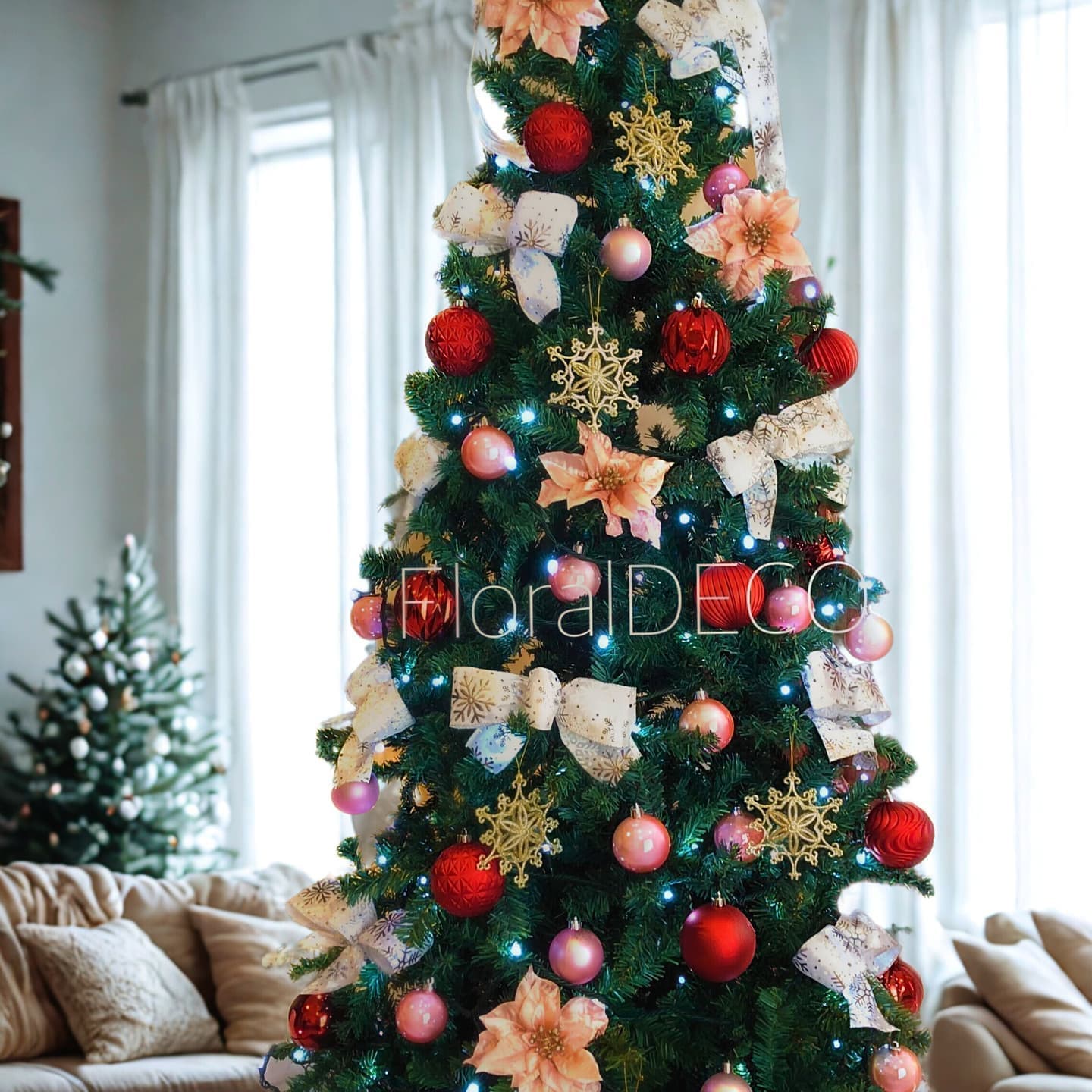 装飾されたクリスマスツリーのレンタルサンプル