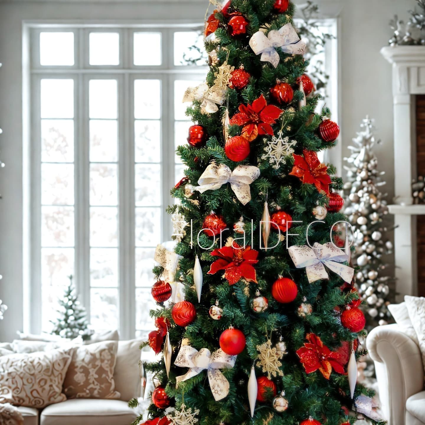 華やかなクリスマスツリーの企業向けディスプレイ例