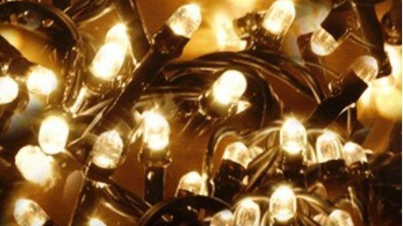 クリスマスツリーレンタルのツリーにつけるLEDはオプションで増量できます